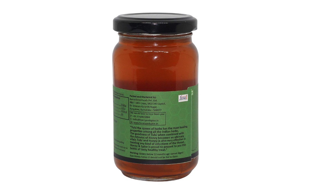 Honey And Spice Naturally Spiced Tulsi Honey    Glass Jar  250 grams